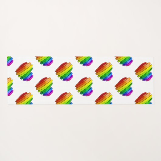 SlipperyJoe's trots hartvorm meerdere horizontaal Yogamat (Achterkant (horizontaal))