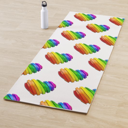 SlipperyJoe's trots hartvorm meerdere horizontaal Yogamat (In situ)