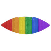 SlipperyJoe's trots houten vlag horizontale regenb American Football (Paneel)