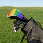 SlipperyJoe's trots houten vlag horizontale regenb Golfheadcover (Insitu)