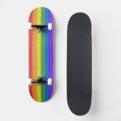 SlipperyJoe's trots houten vlag horizontale regenb Persoonlijk Skateboard (Voorkant)