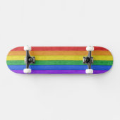 SlipperyJoe's trots houten vlag horizontale regenb Persoonlijk Skateboard (Horizontaal)