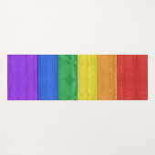 SlipperyJoe's trots houten vlag horizontale regenb Yogamat (Achterkant (horizontaal))