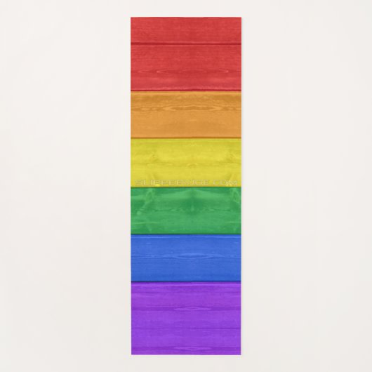 SlipperyJoe's trots houten vlag horizontale regenb Yogamat (Voorkant)