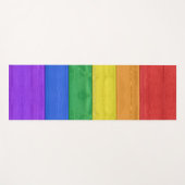 SlipperyJoe's trots houten vlag horizontale regenb Yogamat (Voorkant (horizontaal))