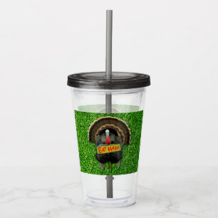 SlipperyJoe's trotse kalkoen eet ham rode lel hang Acryl Drinkbeker