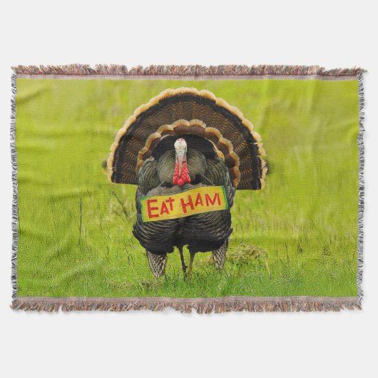 SlipperyJoe's trotse kalkoen eet ham rode lel hang Deken (Voorkant)