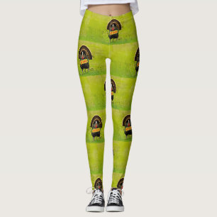 SlipperyJoe's trotse kalkoen eet ham rode lel hang Leggings