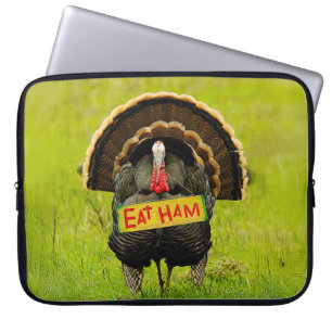 SlipperyJoe's trotse kalkoen eet ham rood lel hang Laptop Sleeve