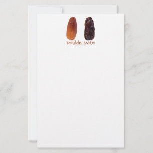 SlipperyJoe's twee dadels verschrompelde gerimpeld Briefpapier