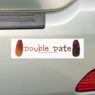 SlipperyJoe's twee dadels verschrompelde gerimpeld Bumpersticker
