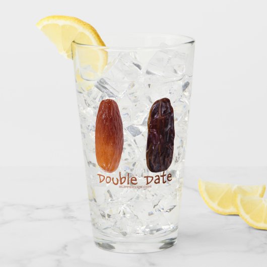 SlipperyJoe's twee dadels verschrompelde gerimpeld Glas (Voorkant ijs)