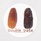 SlipperyJoe's twee dadels verschrompelde gerimpeld Labels (Design 1)