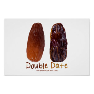 SlipperyJoe's twee dadels verschrompelde gerimpeld Perfect Poster