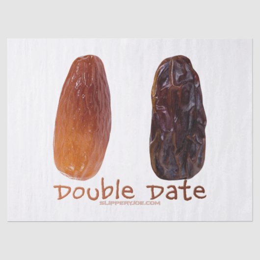 SlipperyJoe's twee dadels verschrompelde gerimpeld Tissuepapier (Voorkant)