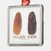 SlipperyJoe's twee Dates dubbeldate grappig Metalen Ornament (Links)