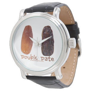 SlipperyJoe's twee datums verschrompelde gerimpeld Horloge