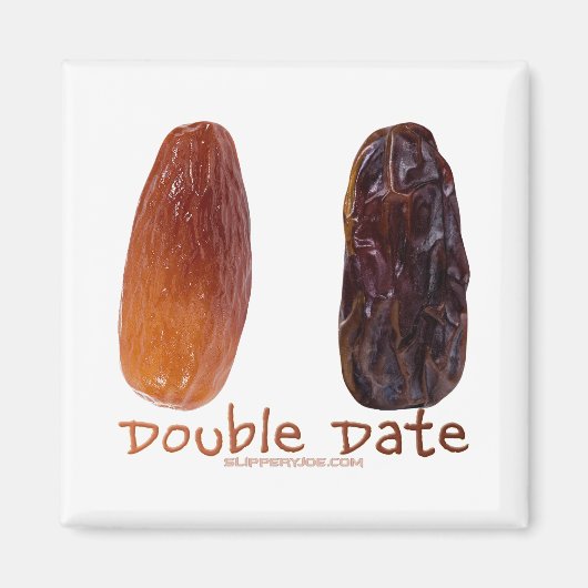 SlipperyJoe's twee datums verschrompelde gerimpeld Magneet (Voorkant)