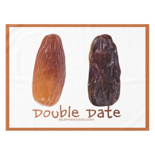 SlipperyJoe's twee datums verschrompelde gerimpeld Tafelkleed (Voorkant (Horizontaal))