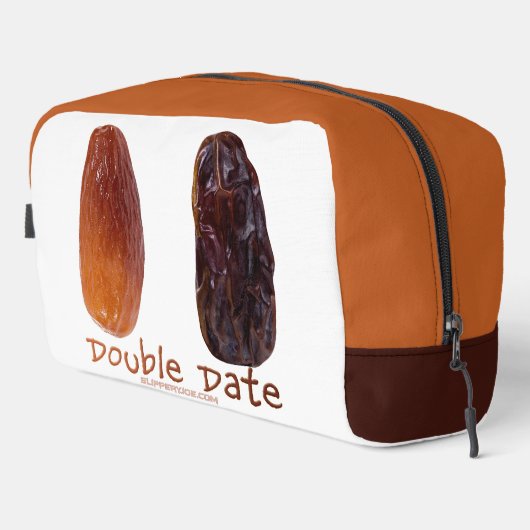 SlipperyJoe's twee datums verschrompelde gerimpeld Toilettasje (Rechterhoek)