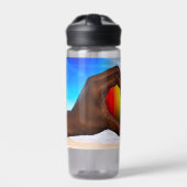 SlipperyJoe's twee hartelijke handen interraciale  Waterfles (Voorkant)