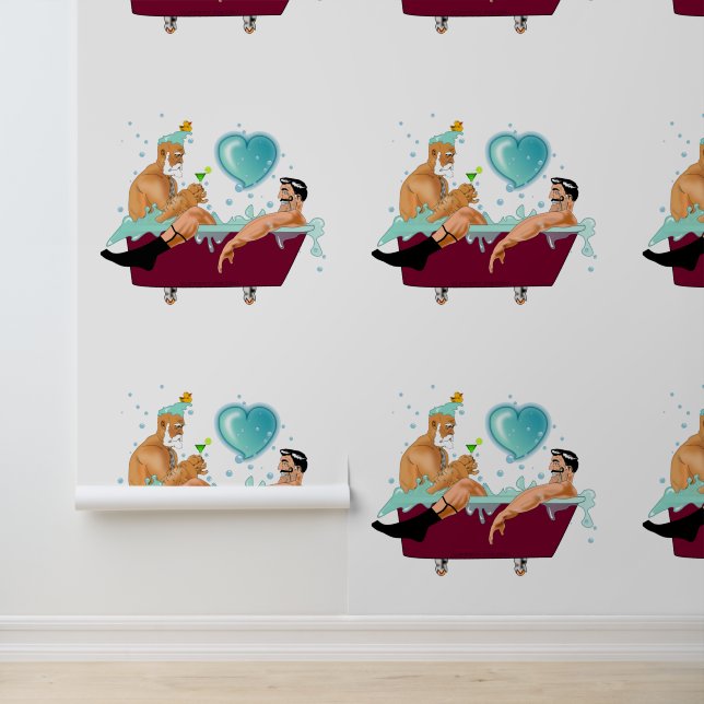 SlipperyJoe's twee homoseksuele mannen houden van  Behang (Applicatie)