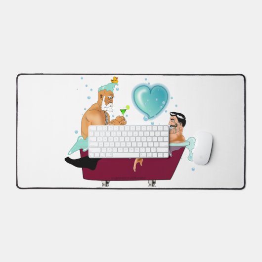 SlipperyJoe's twee homoseksuele mannen houden van  Bureaumat (Keyboard & Muis)