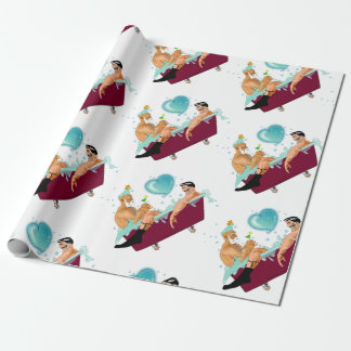 SlipperyJoe's twee homoseksuele mannen houden van Cadeaupapier
