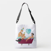 SlipperyJoe's twee homoseksuele mannen houden van  Crossbody Tas (Achterkant)