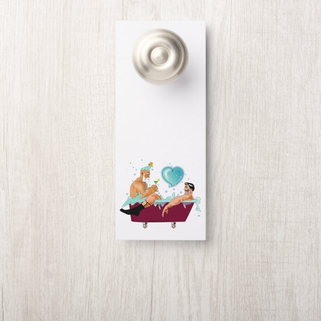 SlipperyJoe's twee homoseksuele mannen houden van  Deurhanger (Op knop)