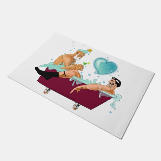 SlipperyJoe's twee homoseksuele mannen houden van  Deurmat (Schuin)