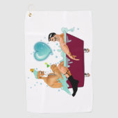 SlipperyJoe's twee homoseksuele mannen houden van Golfhanddoek (Voorkant)