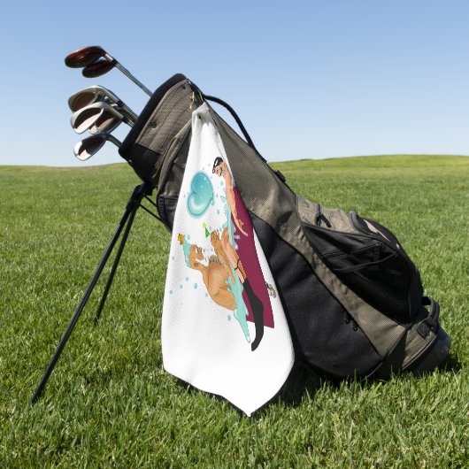 SlipperyJoe's twee homoseksuele mannen houden van Golfhanddoek (Groen)