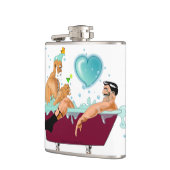 SlipperyJoe's twee homoseksuele mannen houden van  Heupfles (Links)