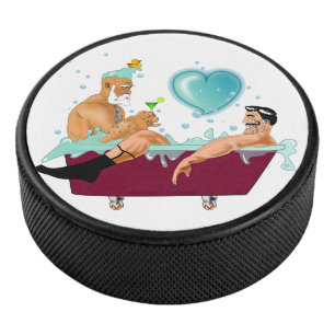 SlipperyJoe's twee homoseksuele mannen houden van Hockey Puck