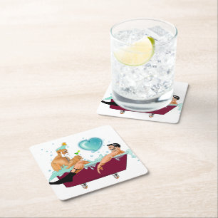 SlipperyJoe's twee homoseksuele mannen houden van  Kartonnen Onderzetters