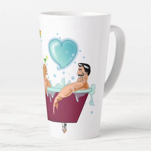 SlipperyJoe's twee homoseksuele mannen houden van  Latte Mok (Rechterhoek)