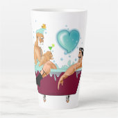 SlipperyJoe's twee homoseksuele mannen houden van  Latte Mok (Voorkant)