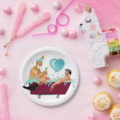 SlipperyJoe's twee homoseksuele mannen houden van Papieren Bordje (Feest)
