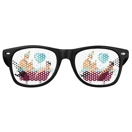 SlipperyJoe's twee homoseksuele mannen houden van Retro Zonnebril (Voorkant)