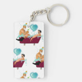 SlipperyJoe's twee homoseksuele mannen houden van Sleutelhanger (achterkant)