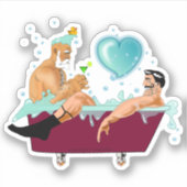 SlipperyJoe's twee homoseksuele mannen houden van  Sticker (Voorkant)