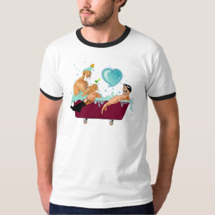 SlipperyJoe's twee homoseksuele mannen houden van T-shirt