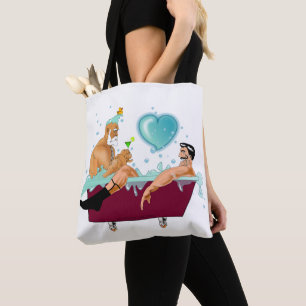 SlipperyJoe's twee homoseksuele mannen houden van  Tote Bag
