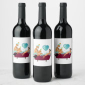 SlipperyJoe's twee homoseksuele mannen houden van Wijn Etiket (Flessen)