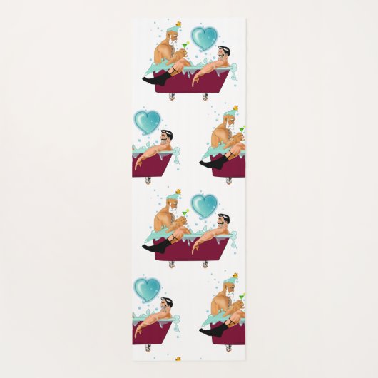 SlipperyJoe's twee homoseksuele mannen houden van  Yogamat (Achterkant)