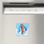 Slipperyjoe's twee superhelden kussen karakters f magneet (Insitu (Vaatwasser))