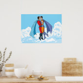 Slipperyjoe's twee superhelden kussen karakters f poster (Keuken)