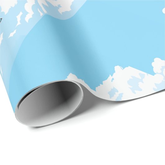 SlipperyJoe's twee superhelden zoenen vliegende au Cadeaupapier (Rol Hoek)