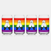 SlipperyJoe's Two-Spirit Pride Flag ceremoniële LG Blikvorm Glas (Voorkant)